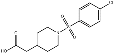 {1-[(4-chlorophenyl)sulfonyl]piperidin-4-yl}acetic acid Struktur