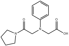 [(2-oxo-2-pyrrolidin-1-ylethyl)(phenyl)amino]acetic acid Struktur