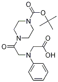 [{2-[4-(tert-butoxycarbonyl)piperazin-1-yl]-2-oxoethyl}(phenyl)amino]acetic acid Struktur