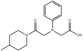 [[2-(4-methylpiperidin-1-yl)-2-oxoethyl](phenyl)amino]acetic acid Struktur