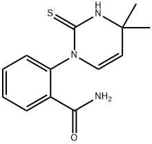 2-(2-mercapto-4,4-dimethylpyrimidin-1(4H)-yl)benzamide Struktur