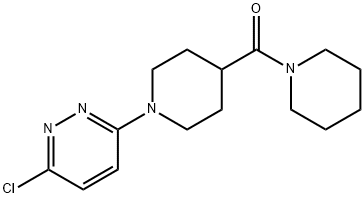 3-chloro-6-[4-(piperidin-1-ylcarbonyl)piperidin-1-yl]pyridazine Struktur