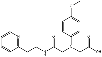 ((4-methoxyphenyl){2-oxo-2-[(2-pyridin-2-ylethyl)amino]ethyl}amino)acetic acid Struktur