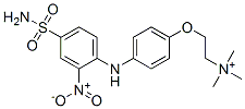 Ethanaminium,  2-[4-[[4-(aminosulfonyl)-2-nitrophenyl]amino]phenoxy]-N,N,N-trimethyl- Struktur