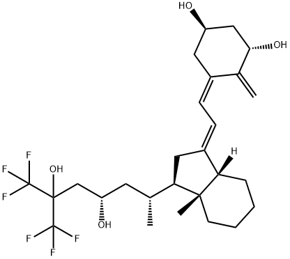 26,26,26,27,27,27-hexafluoro-1,23,25-trihydroxyvitamin D3 Struktur