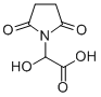 1-Pyrrolidineacetic  acid,  -alpha--hydroxy-2,5-dioxo- Struktur