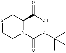 (R)-4-BOC-THIOMORPHOLINE-3-CARBOXYLIC ACID Struktur