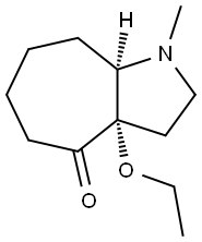 Cyclohepta[b]pyrrol-4(1H)-one, 3a-ethoxyoctahydro-1-methyl-, cis- (9CI) Struktur