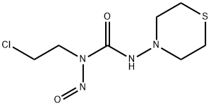 1-(2-chloroethyl)-1-nitroso-3-(4-thiomorpholino)urea Struktur