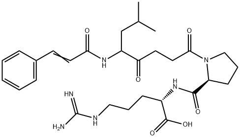 cinnamido-2-methyl-5-oxoheptanoyl-prolyl-arginine Struktur