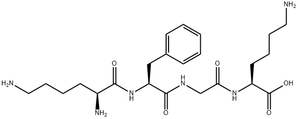 H-LYS-PHE-GLY-LYS-OH ACETATE SALT Struktur