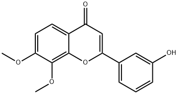 2-(3-hydroxyphenyl)-7,8-dimethoxy-chromen-4-one Struktur