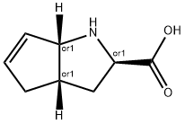 Cyclopenta[b]pyrrole-2-carboxylic acid, 1,2,3,3a,4,6a-hexahydro-, (2alpha,3aalpha,6aalpha)- (9CI) Struktur