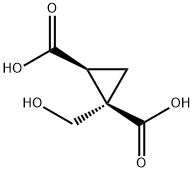 1,2-Cyclopropanedicarboxylicacid,1-(hydroxymethyl)-,cis-(9CI) Struktur