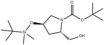 (2S,4R)-1-Boc-4-(tert-butyldiMethylsilyloxy)-2-(hydroxyMethyl)pyrrolidine Struktur