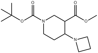 1-tert-Butyl 3-methyl 4-(azetidin-1-yl)piperidine-1,3-dicarboxylate Struktur