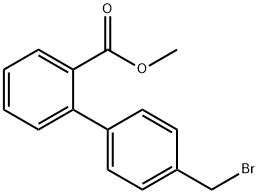 Methyl 2-[4-(bromomethyl)phenyl]benzoate Struktur