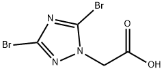 (3,5-dibromo-1H-1,2,4-triazol-1-yl)acetic acid Struktur