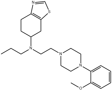 [2-[4-(2-Methoxyphenyl)piperazin-1-yl]ethyl](propyl)(4,5,6,7-tetrahydrobenzothiazol-6-yl)amine Struktur