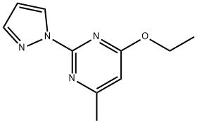 Pyrimidine, 4-ethoxy-6-methyl-2-(1H-pyrazol-1-yl)- (9CI) Struktur