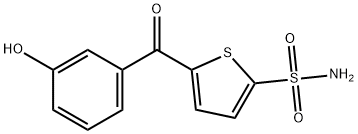 5-(3-hydroxybenzoyl)-2-thiophenesulfonamide Struktur