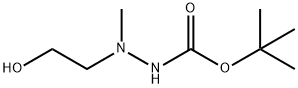 Hydrazinecarboxylic acid, 2-(2-hydroxyethyl)-2-methyl-, 1,1-dimethylethyl ester Struktur