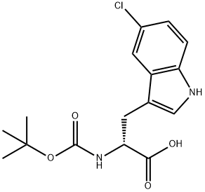 BOC-5-CHLORO-D-TRYPTOPHAN Struktur