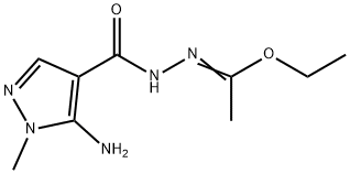 ETHYL N-[(5-AMINO-1-METHYL-1H-PYRAZOL-4-YL)CARBONYL]ETHANEHYDRAZONOATE Struktur