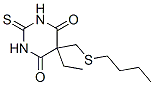 5-[(Butylthio)methyl]-2,3-dihydro-5-ethyl-2-thioxo-4,6(1H,5H)-pyrimidinedione Struktur