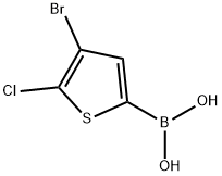 4-Bromo-5-chlorothiophene-2-boronic acid Struktur