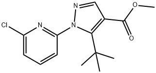 Methyl5-tert-butyl-1-(6-chloropyridin-2-yl)pyrazole-4-carboxylate Struktur