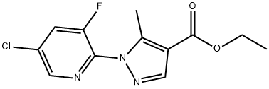 Ethyl1-(5-chloro-3-fluoropyridin-2-yl)-5-methylpyrazole-4-carboxylate Struktur