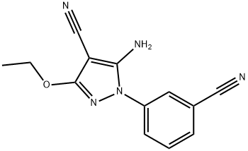 Ethyl5-amino-4-cyano-1-(3-cyanophenyl)pyrazole-3-carboxylate Struktur