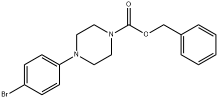 Benzyl4-(4-bromophenyl)piperazine-1-carboxylate Struktur