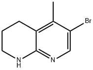 6-Bromo-5-methyl-1,2,3,4-tetrahydro-1,8-naphthyridine Struktur