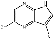 2-bromo-7-chloro-5H-pyrrolo[2,3-b]pyrazine Struktur