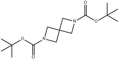 di-tert-butyl 2,6-diazaspiro[3.3]heptane-2,6-dicarboxylate Struktur