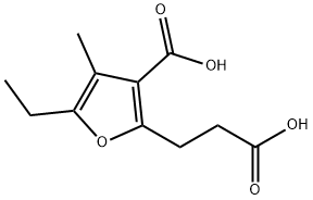 3-carboxy-4-methyl-5-ethyl-2-furanpropionic acid Struktur