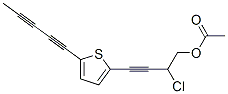 2-(4-Acetoxy-3-chloro-1-butynyl)-5-(1,3-pentadiynyl)thiophene Struktur