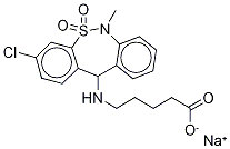 Tianeptine Metabolite MC5 Sodium Salt Struktur