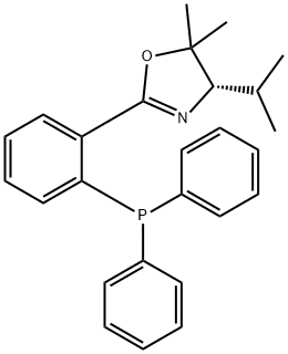 (4S)-2-[2-(diphenylphosphino)phenyl]-4,5-dihydro-5,5-diMethyl-4-(1-Methylethyl)-oxazole Struktur