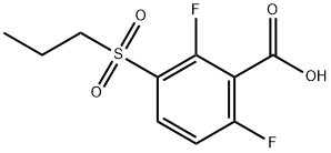 2,6-Difluoro-3-(propylsulfonyl)benzoic acid Struktur