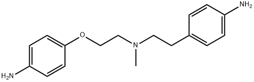 N-Methyl-N-(2-(4-aminophenoxy)ethyl)-2-(4-aminophenyl)ehtanamine Struktur