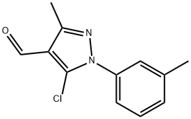 1H-Pyrazole-4-carboxaldehyde, 5-chloro-3-Methyl-1-(3-Methylphenyl) Struktur