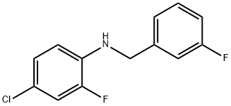 4-Chloro-2-fluoro-N-(3-fluorobenzyl)aniline, 97% Struktur