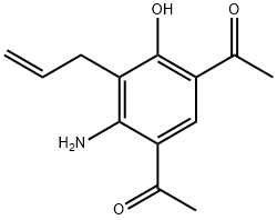 1-(5-ACETYL-3-ALLYL-2-AMINO-4-HYDROXYPHENYL)ETHAN-1-ONE Struktur