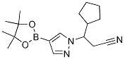 3-Cyclopentyl-3-[4-(4,4,5,5-tetramethyl-1,3,2-dioxaborolan-2-yl)-1H-pyrazol-1-yl]propanenitrile Struktur