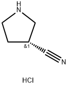 3-Pyrrolidinecarbonitrile, hydrochloride (1:1), (3R)- Struktur