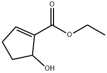 ETHYL 5-HYDROXY-CYCLOPENT-1-ENECARBOXYLATE Struktur