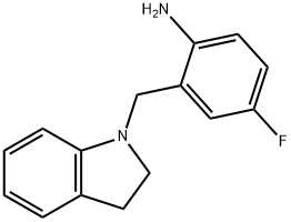 2-(2,3-Dihydro-1H-indol-1-ylmethyl)-4-fluorophenylamine Struktur